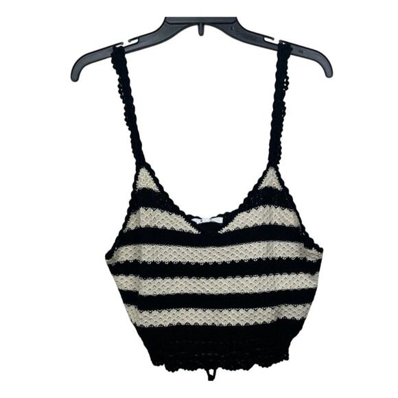 BB DAKOTA Women's Canary Island Top, Black/White Stripped Size Large NWT - Picture 2 of 9